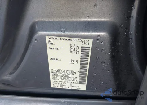 2016 Nissan Altima 2.5 Sv z USA, uszkodzony, nr VIN 1N4AL3AP5GC204218